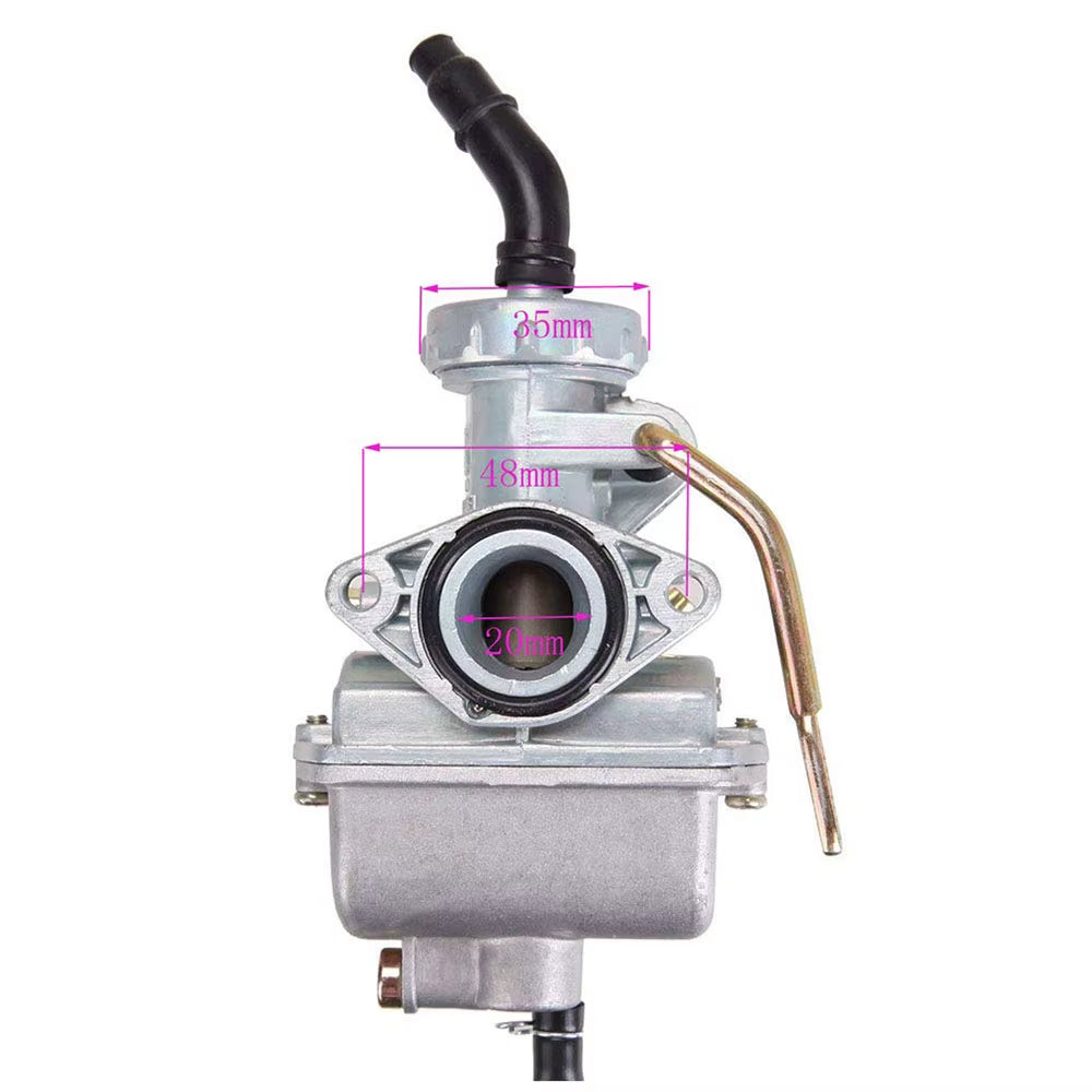 PZ20 Carburetor Carb Fit for 49Cc 70Cc 90Cc 100Cc 110Cc 125Cc Coolster NST Chinese ATV Carburetor Set Metal Material Carburetor
