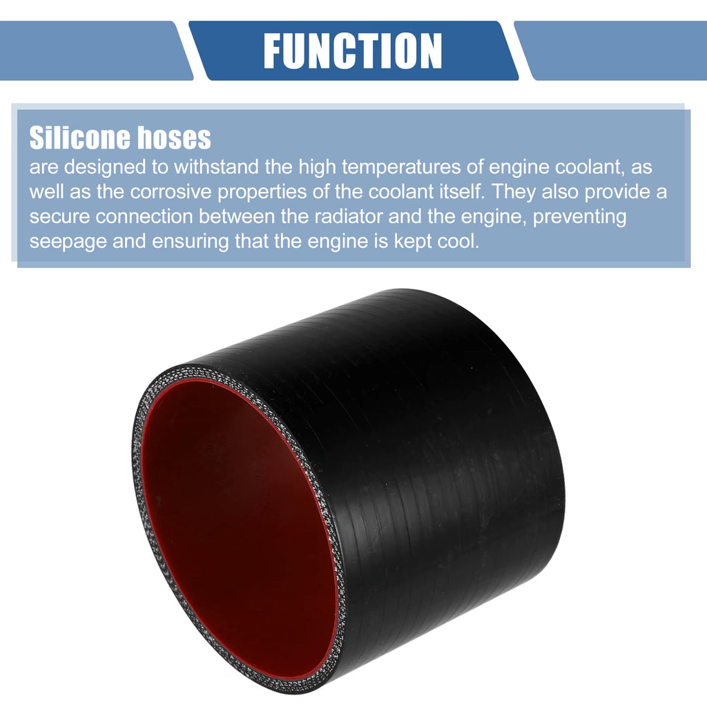 22Mm 25Mm 28Mm 30Mm 35Mm 42Mm 54Mm 65Mm 83Mm ID Car Straight Silicone Hose Coupler Intercooler Tube W/ Clamps 76Mm L