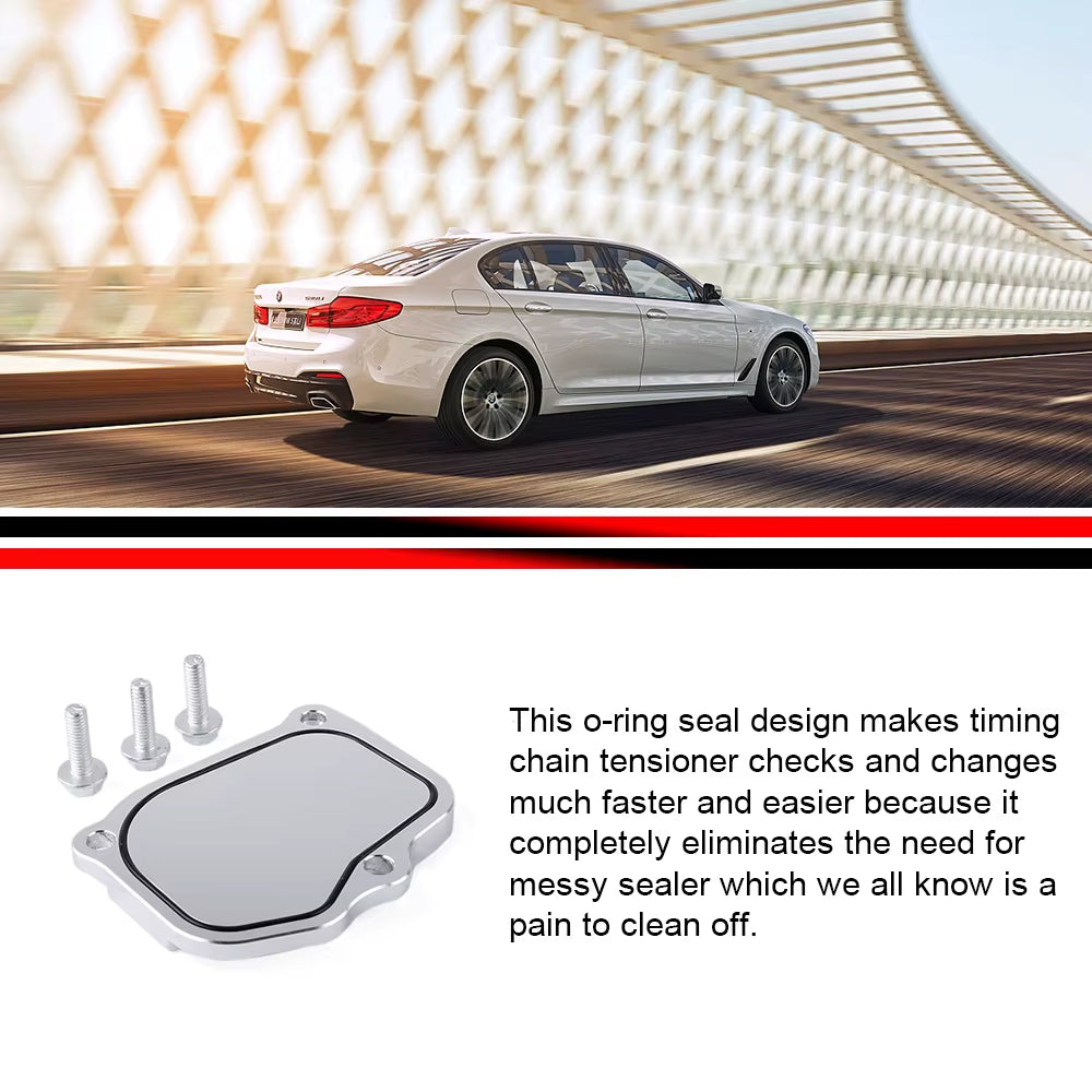 -Aluminum Tensioner Cover Plate Fit for K24 K20 Engine CIVIC RSX TSX Chain Cover RS-TC015