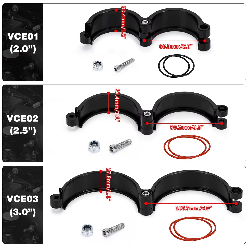 Free Shipping Exhaust V-Band Clamp W Flange System Assembly Anodized Clamp for 2"/2.5"/3"/3.5"/4" OD Turbo Intake Piping