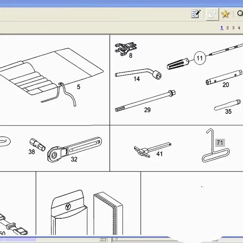 1Pc for Mercedes-Benz Viano VITO V260L Spare Tire Rocker Wrench Wrench Tool Connecting Rod A414 581 00 49 A636 583 00 45 W639
