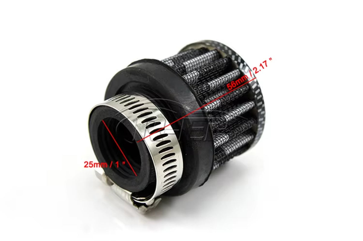 2018 New Universal Car round Conical Air Filters 25 MM Clip-On Auto Cold Air Mini Filters Air Intakes Parts Air Intakes Parts