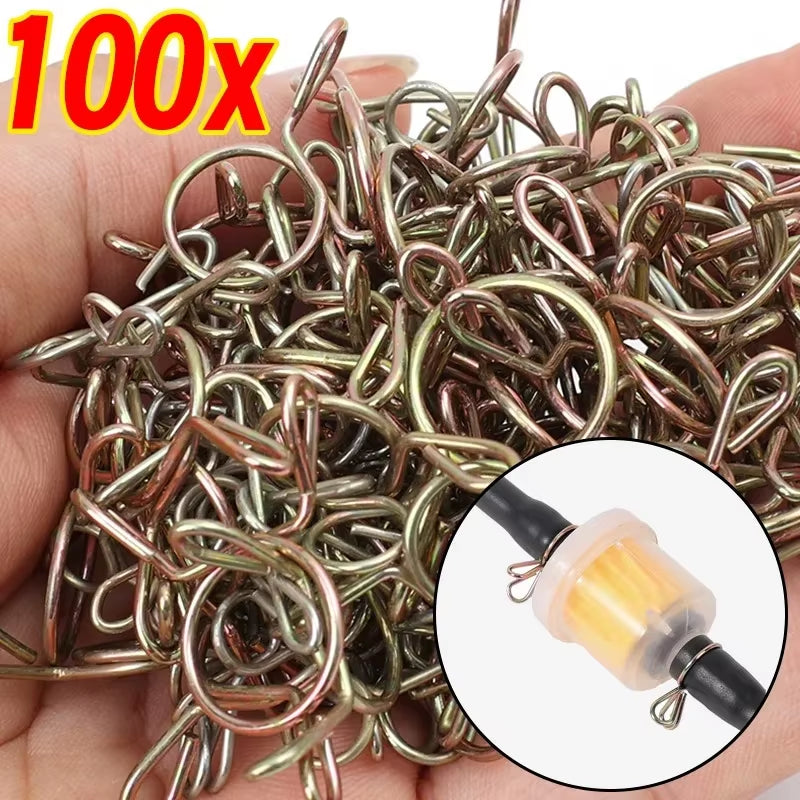 100/10PCS Car Petrol Hose Spring Clamps 5~14Mm Iron Pipe Clips Auto Fuel Line Petrol Pipe Fuel Hose Clamp for Motorcycle Boats