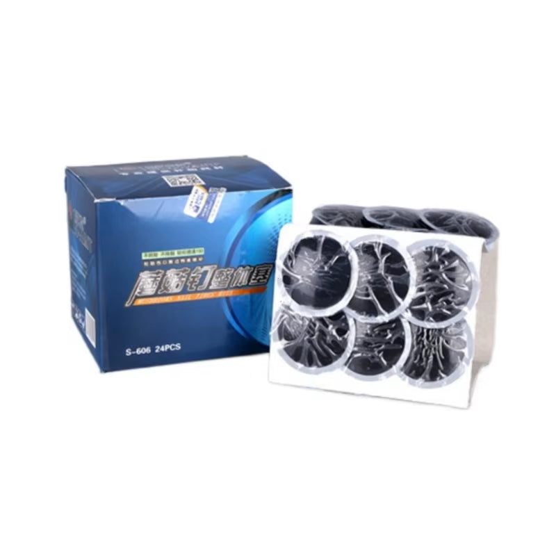 24Pcs Universal Car Vehicle Tubeless Tyre Puncture Repair Kit Wired Mushroom Plug Motorcycle Patch Vacuum Tire Plug Patch Gum