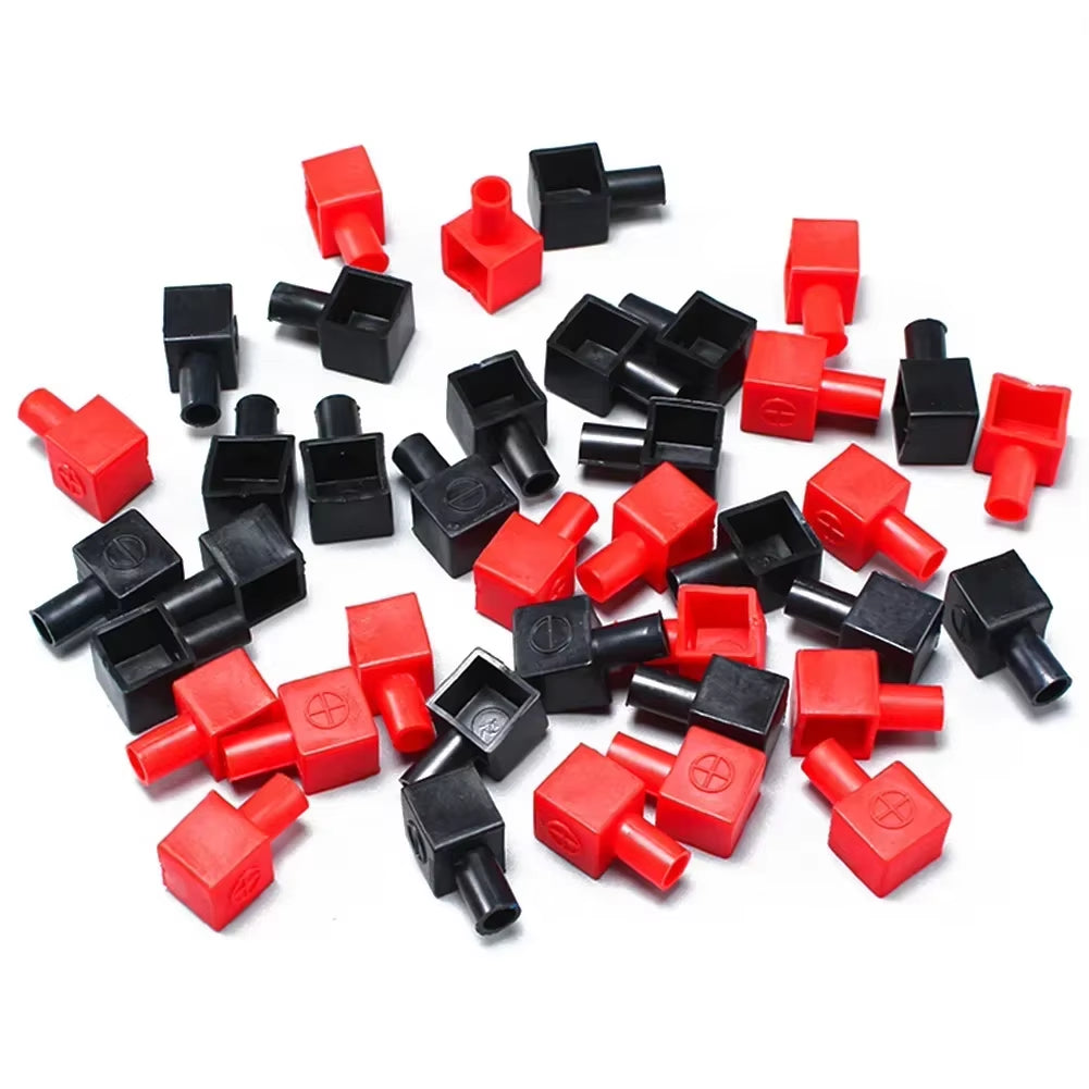 Motorcycle Battery Terminal Covers Battery Terminal Insulating Protector Battery Cover Caps Positive and Negative Cable Covers