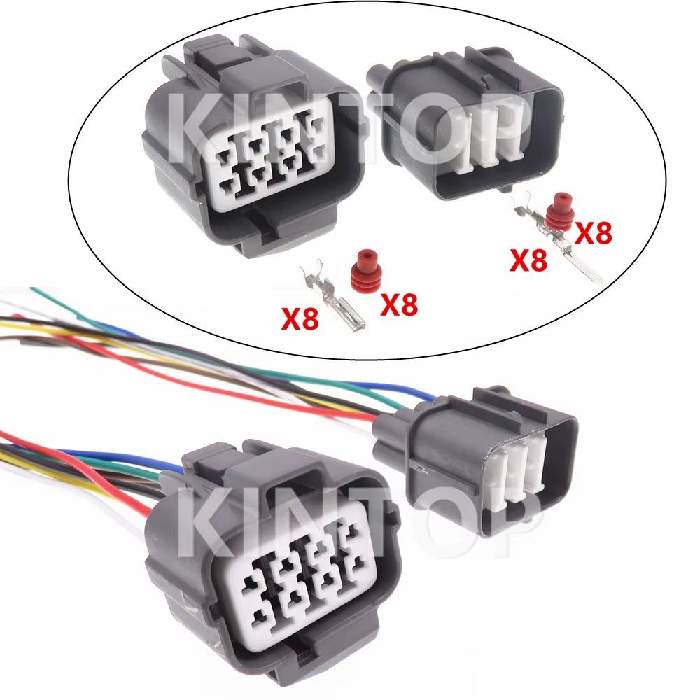 1 Set 8 Pins 6181-0075 Auto Ignition Module Transmission Plug for Honda AC Assembly 6189-0134 Car A/F Ratio Sensor Wiring Socket