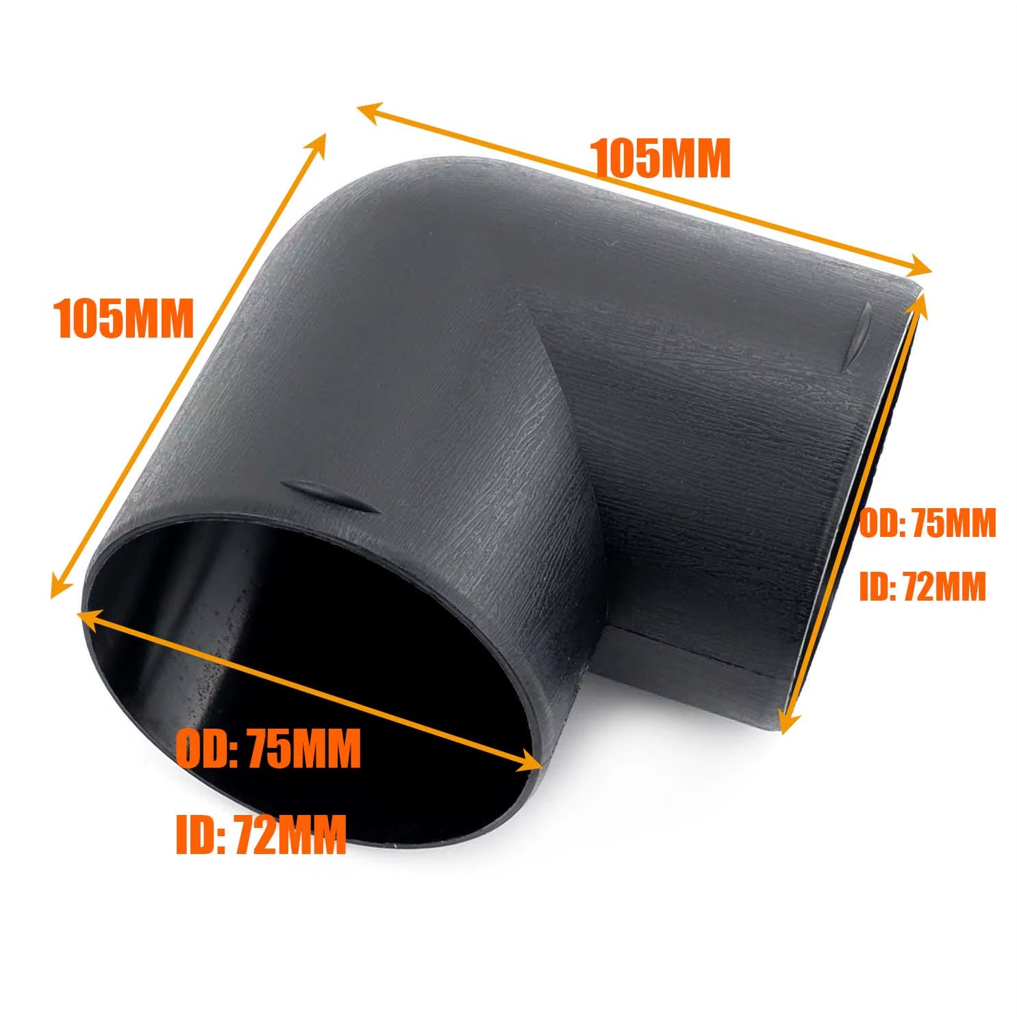 Air Vent Outlet Diesel Heater L - 75MM Piece Elbow Bend Ducting Pipe Exhaust Connector for Car Truck Camper