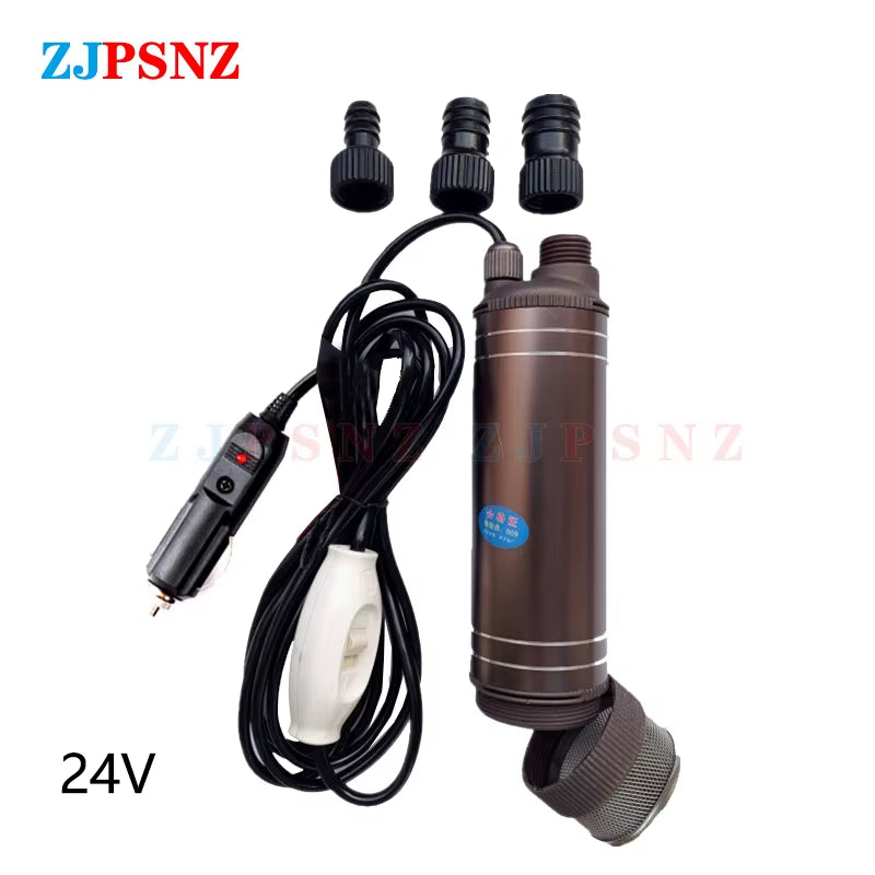 150W 12V/24V Portable DC Submersible Electric Pump for Diesel Fuel Delivery Water Sewage Suction Transfer Electric Pump 45L/Min
