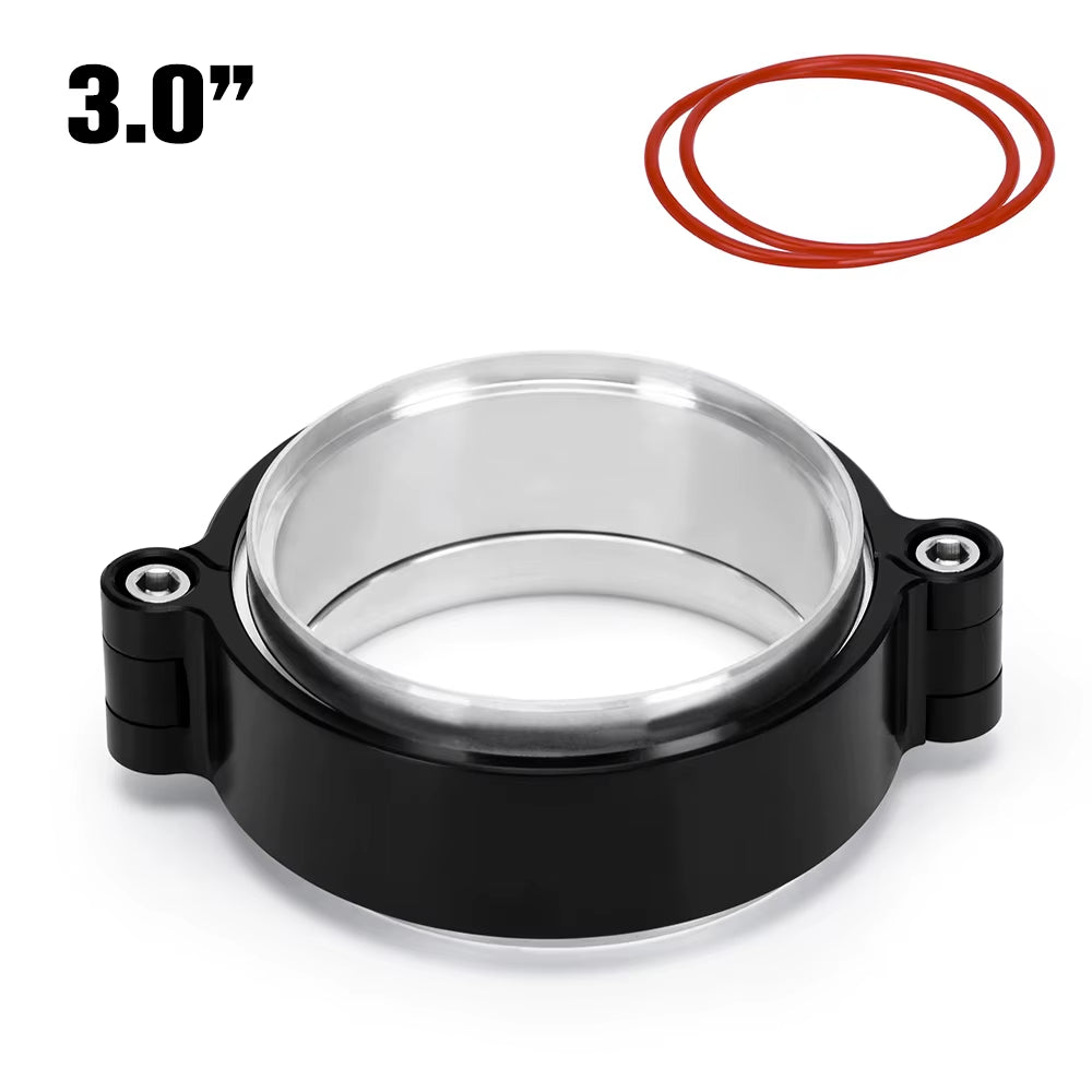 Free Shipping Exhaust V-Band Clamp W Flange System Assembly Anodized Clamp for 2"/2.5"/3"/3.5"/4" OD Turbo Intake Piping