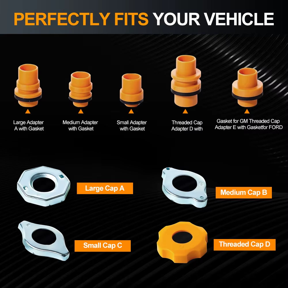 Spill Proof Coolant Filling Kit Car Accessories Fit Universal Vehicles Pour Oil Tool Plastic Filling Funnel Spout 15Pcs/Set