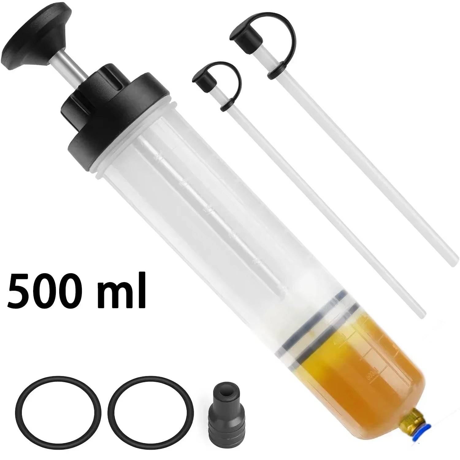 Manual Automotive Engine Oil Pump, Syringe Type, Suitable for Extracting Gear Oil and Brake Fluid, as Well as Cleaning Injectors