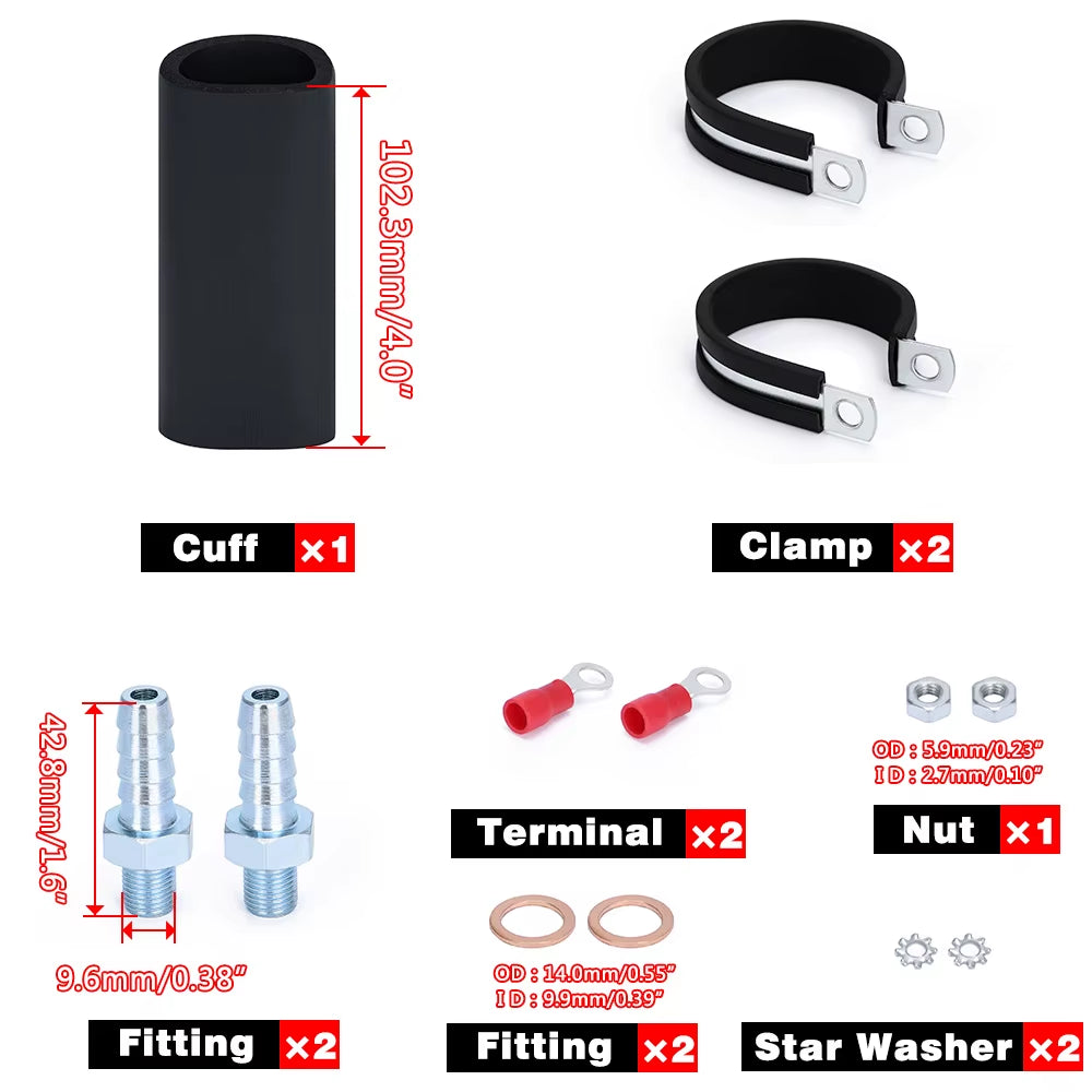 LIZHI- Black Universal High Flow & Fuel Pump GSL392 Pressure External Inline 255LPH with  Logo or Withou Logo LZ-FPB005