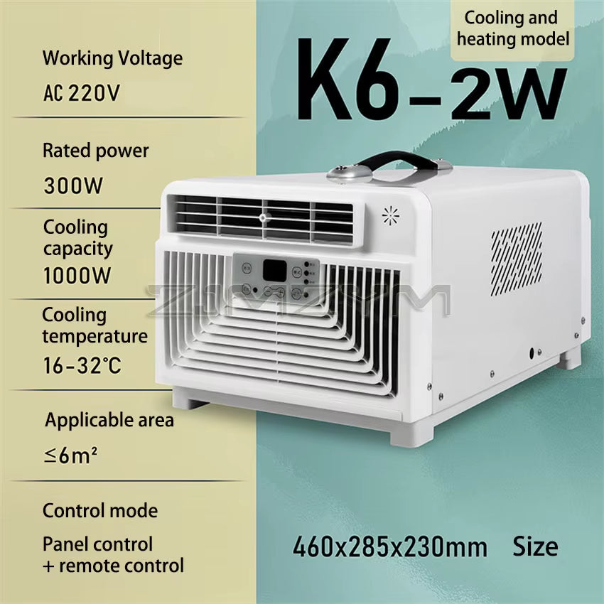 Portable Camping Tent Air Conditioner Low Noise Mini Air Conditioning for Bedroom Motorhome Camper Van Truck