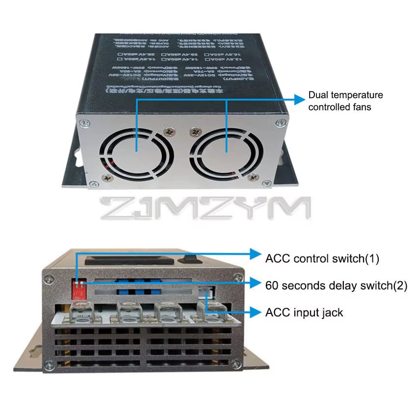 60A Controller Caravan Camper RV Lithium Battery Energy Storage Battery Car Charger Isolator 12V/24V