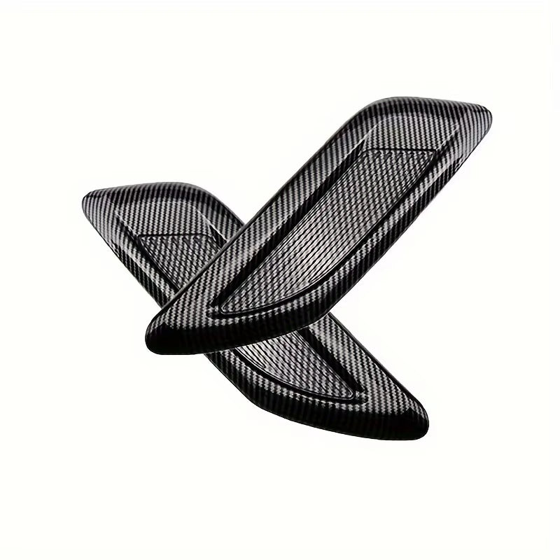2PCS Airflow Intake Hood Vent Engine Hood Decoration Side Air Outlet Spoon Shaped Exhaust Hood Universal External Accessories