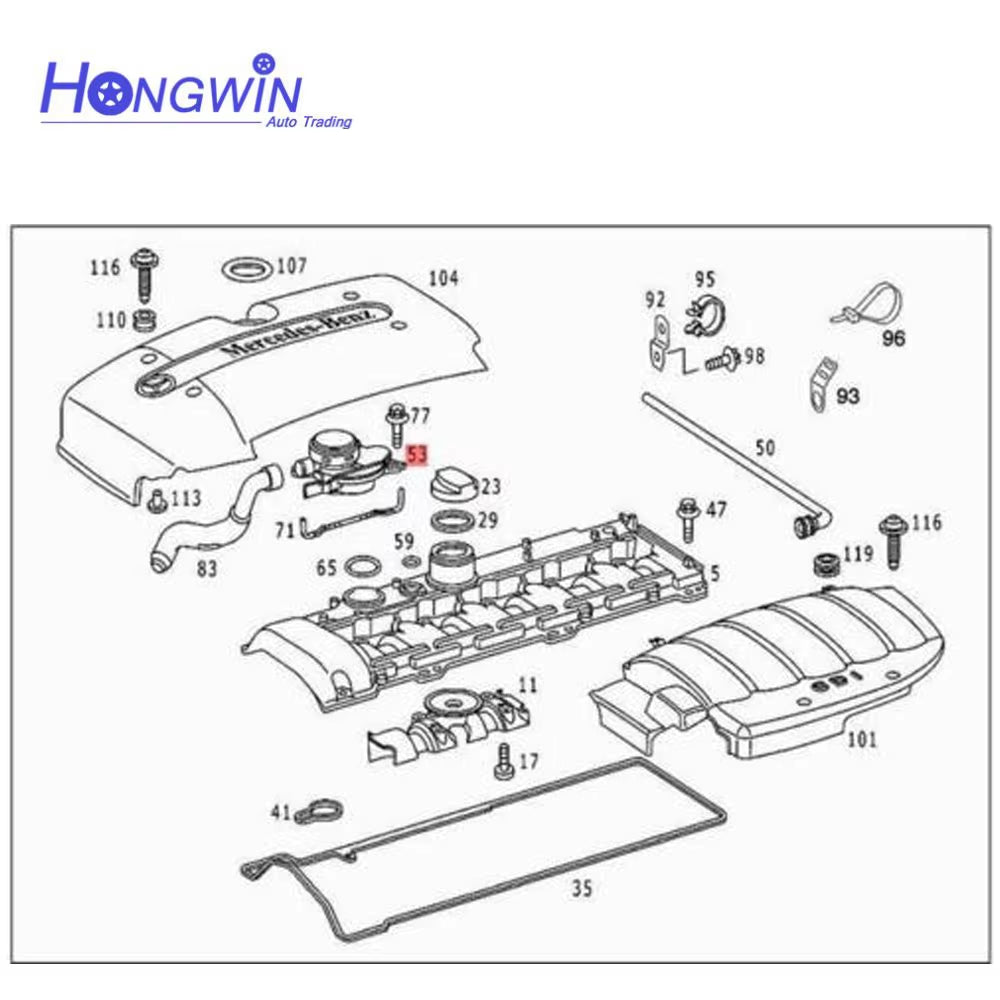 A6110160334 Engine Valve Cap Oil Separator Membrane for Mercedes-Benz Vito Viano W639 W638 Mixto W210 S203 2.2L TD A6110160134