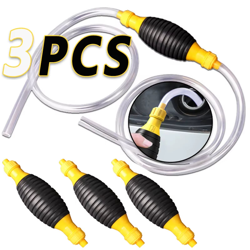 Manual Fuel Pump High Flow Car Motorcycle Hand Siphon Water Fish Tank Oil Petrol Diesel Liquid Transfer Tool