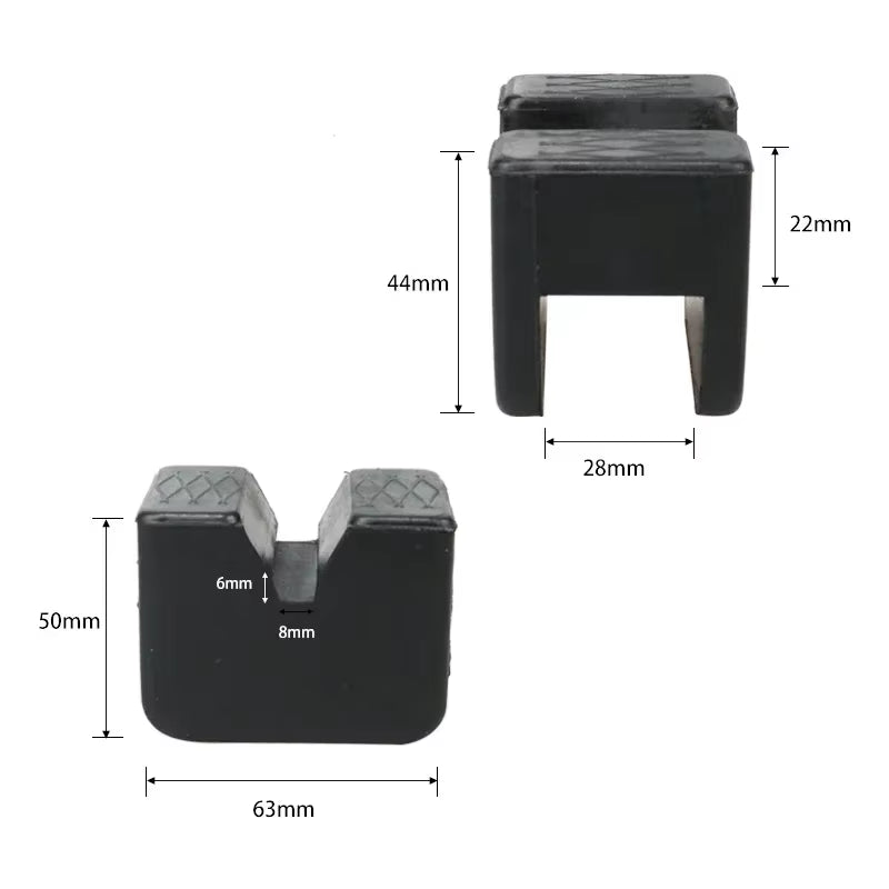 1Pcs Car Lift Jack Stand Rubber Pads Square Slotted Frame Rail Floor Jack Guard Adapter Pad Universal Jack Pad Auto Repair Kit