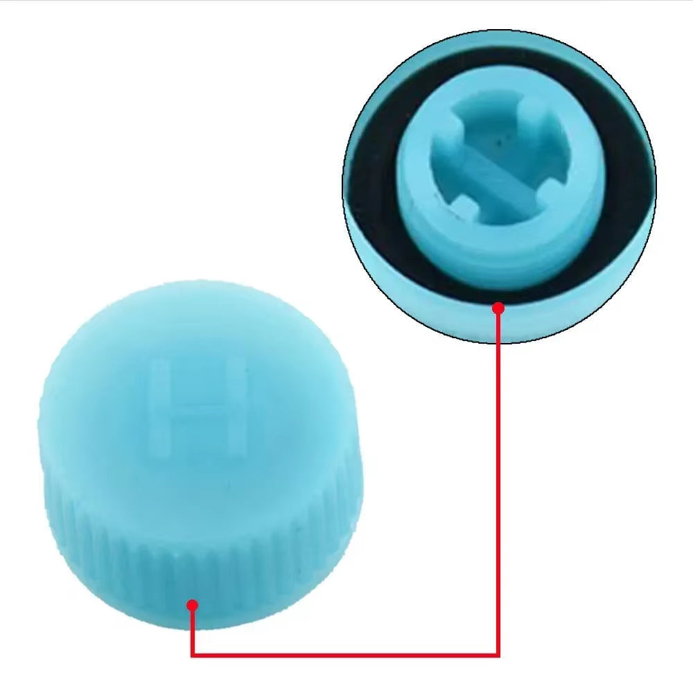 2Pcs AC A/C System Valve Cap Cover A/C High Low Side Valve Core Service Port Dust Cap Set Replacement