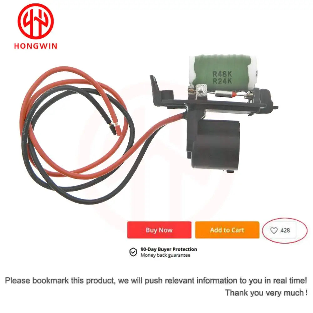 Genuine No.:94749639 Radiator Fan Blower Motor Resistance Fits Chevrolet Cruze 1.8L Opel Astra Zafira,Vectra 2006 3134503108