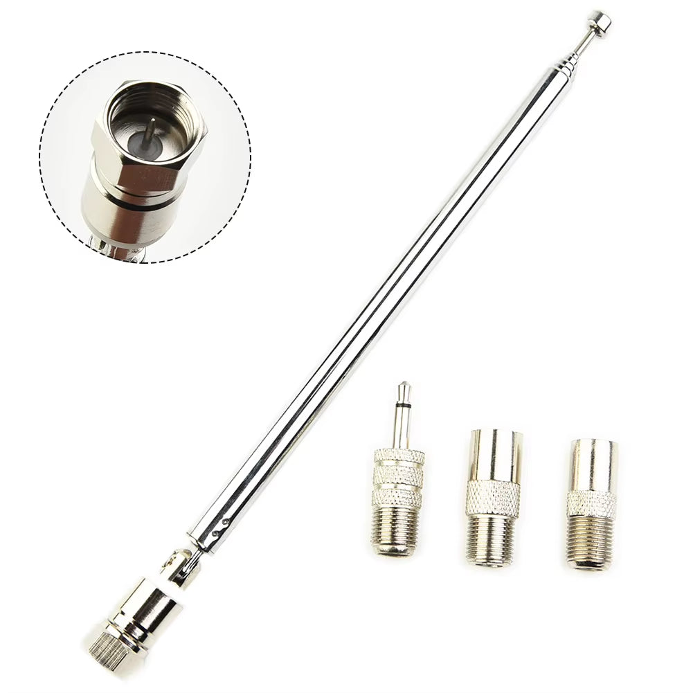75Mm Telescopic DAB FM Radio Aerial Adaptor Hifi AV Receiver Mini Systems Aerial Antenna Length F-Male Connector Radio Accessory
