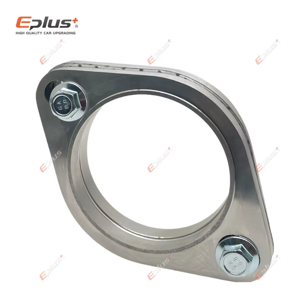 Eplus Car Motorcycle Exhaust Pipe Muffler Flange Joint Kit Universal 2 Holes 304 Stainless Steel 51MM 63MM 76MM