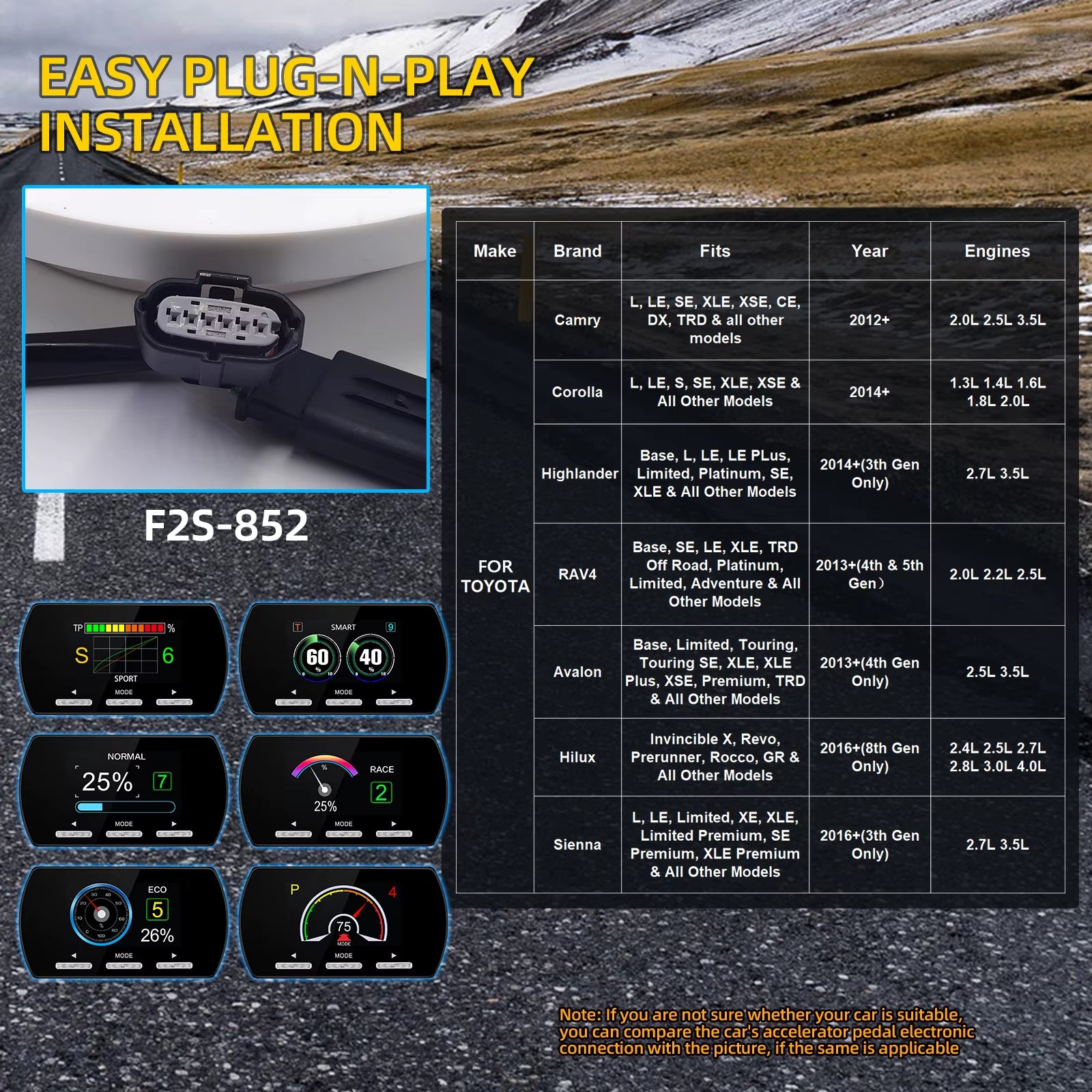 H Throttle Response Controller Tuning Part Accessory 9 Drive 5 Modes Digital Racing Potent Booster Shift Power Delay Accelerator