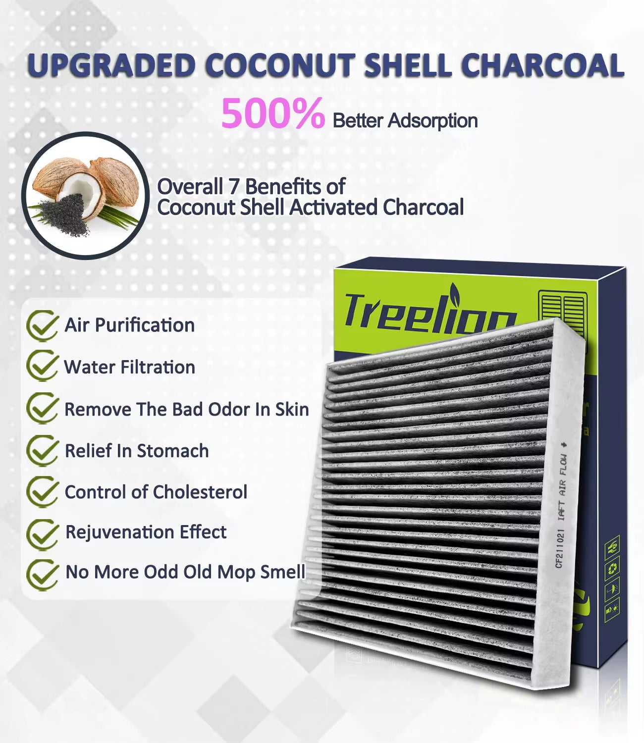 CF12772 1PCS Activated Cabin Air Filter Activated Carbon for FORD BRONCO ESCAPE Explorer/For LINCOLN AVIATOR CORSAIR