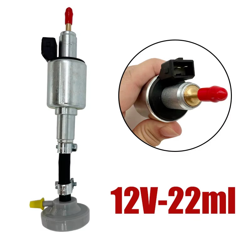 12V/24V Air Diesel Parking Heater Oil Fuel Pump Pulse Meter Pump W/Damper Fuel Check Valve for Webasto Eberspacher 22/28/35/65ML