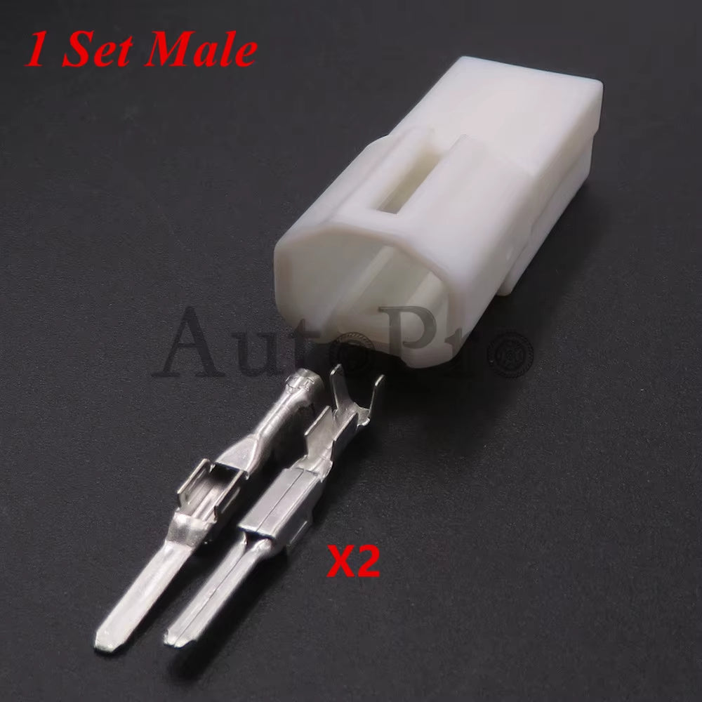 1 Set 2 Hole 7283-8123-40 AC Assembly Car High Brake Light Unsealed Socket Auto Male Female Docking Plug for Toyota MG610850-4