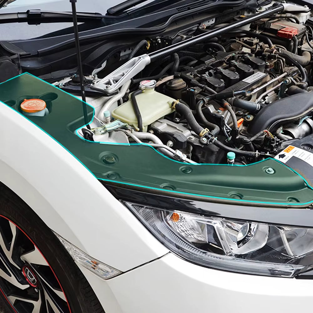 Engine Bay Side Panel Covers Pair-Long Version Replacement for 2016-2019 10TH GEN HONDA CIVIC