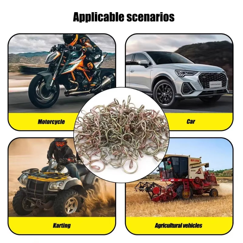 100/10PCS Car Petrol Hose Spring Clamps 5~14Mm Iron Pipe Clips Auto Fuel Line Petrol Pipe Fuel Hose Clamp for Motorcycle Boats