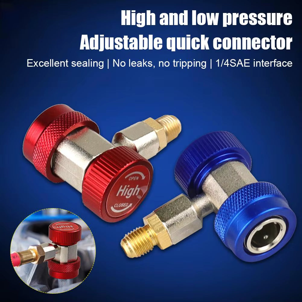 Fluorine Adjustable Quick Connector R134A for Automotive Air Conditioning Liquid High and Low Pressure Refrigerant Conversion