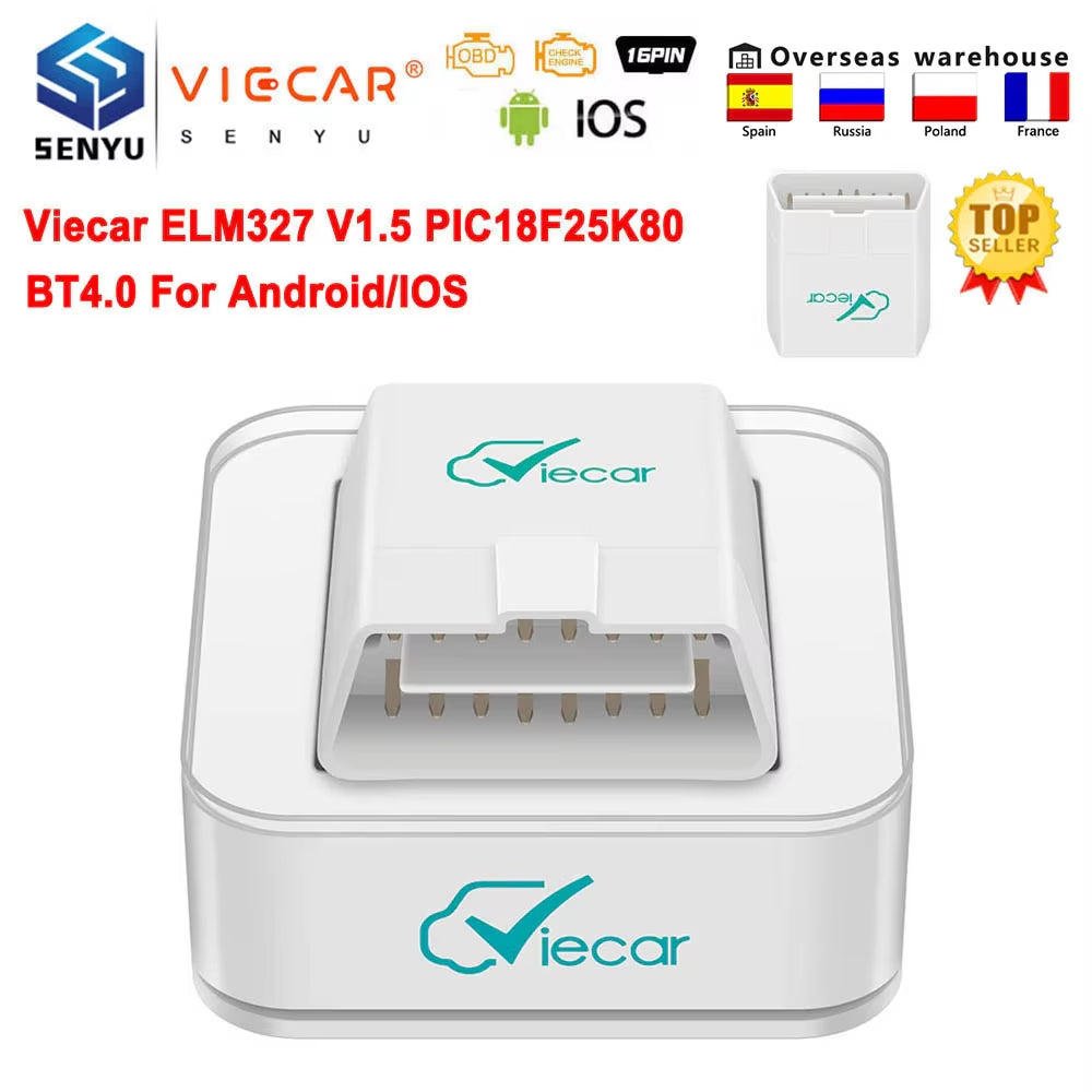 ELM327 V1.5 Bluetooth 4.0 OBD 2 OBD2 for Android/Ios ELM 327 V1 5 Car Diagnostic Scanner Tool Code Reader Icar Pro Vgate