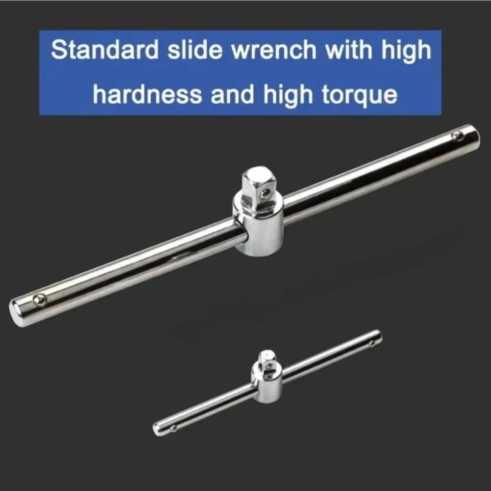 1Pcs/2Pcs New Extension Socket Wrench 3/8" 1/2" Drive Sleeve T Bar Socket Adapter Lengthened Auto Repair Tools Sliding Rod