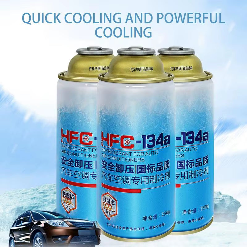 Car AC Refrigerant 250G Air Conditioner Recharging Refrigerant Vehicle Refrigeration Liquid for Truck Maintenance Commuting