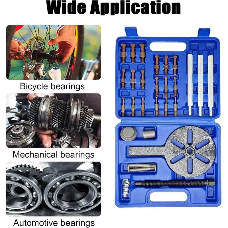 21Pcs Three-Claw Pull Rod Bearing Extractor Multi-Function Pulling Horse Bearing Removal Tool Special Bearing Extractor Kit