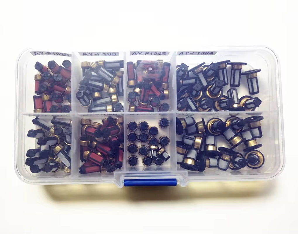 Free Shipping 120Pieces Micro Filter for Fuel Injection Wholesales High Quality Fuel Injector Filter with 8Kinds Item