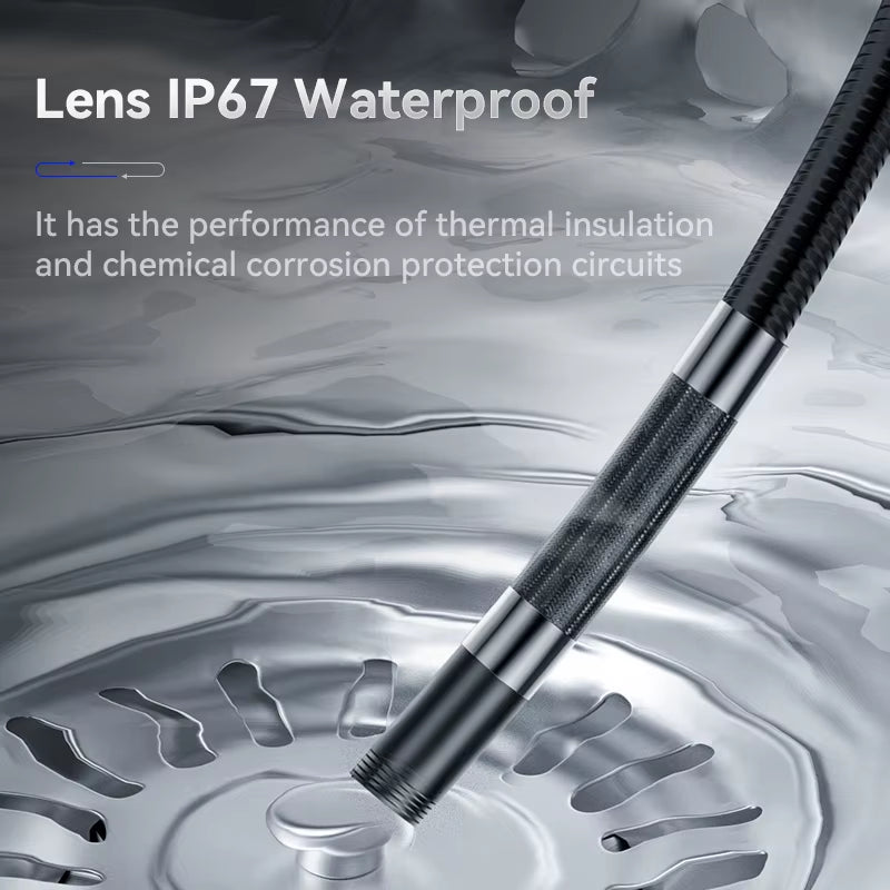 8Mm Lens 360 Degree 2 Way Rotary Articulating Industrial Endoscope Camera Car Repair Inspection Borescope with 8 LED 4.3 "Screen