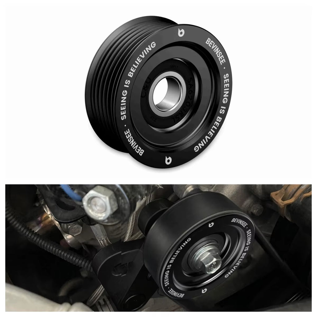 Aluminum LS 6 Groove Tensioner Pulley Width 23Mm for Chevrolet Corvette 5.7L 350 V8 1997-2004