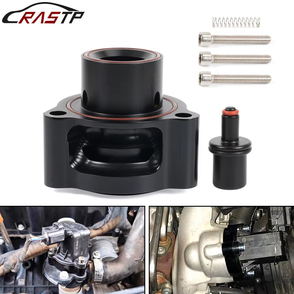 Rastp-Aluminum T9451 Blow off Valve VTA DV+ Blow off Valve Adapter for Audi B8 1.8/2.0 TFSI 2007-2015 for VW Golf GTI MK6 2.0TSI