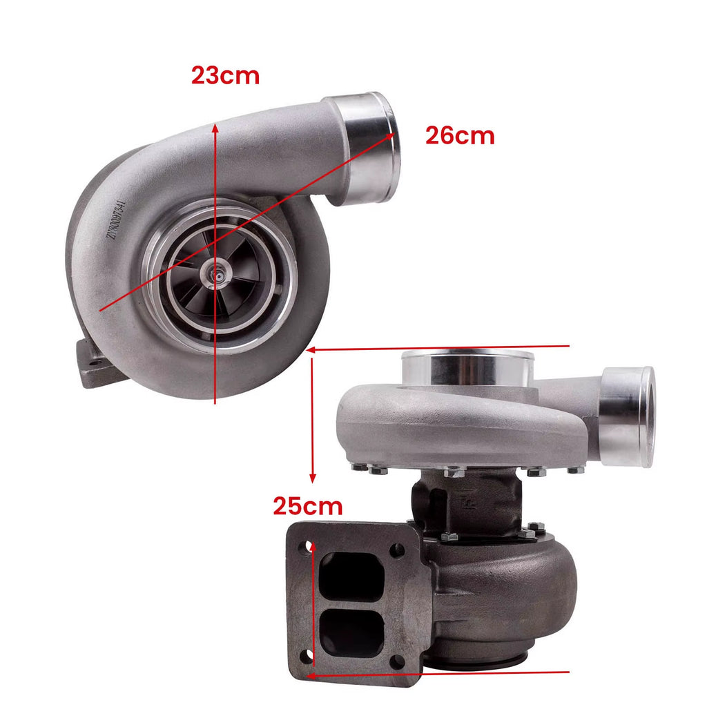 GT45 T4 V-Band 1.05 A/R Upgrade Anti-Surge Turbo for 3-6L Huge 600+Hps Boost