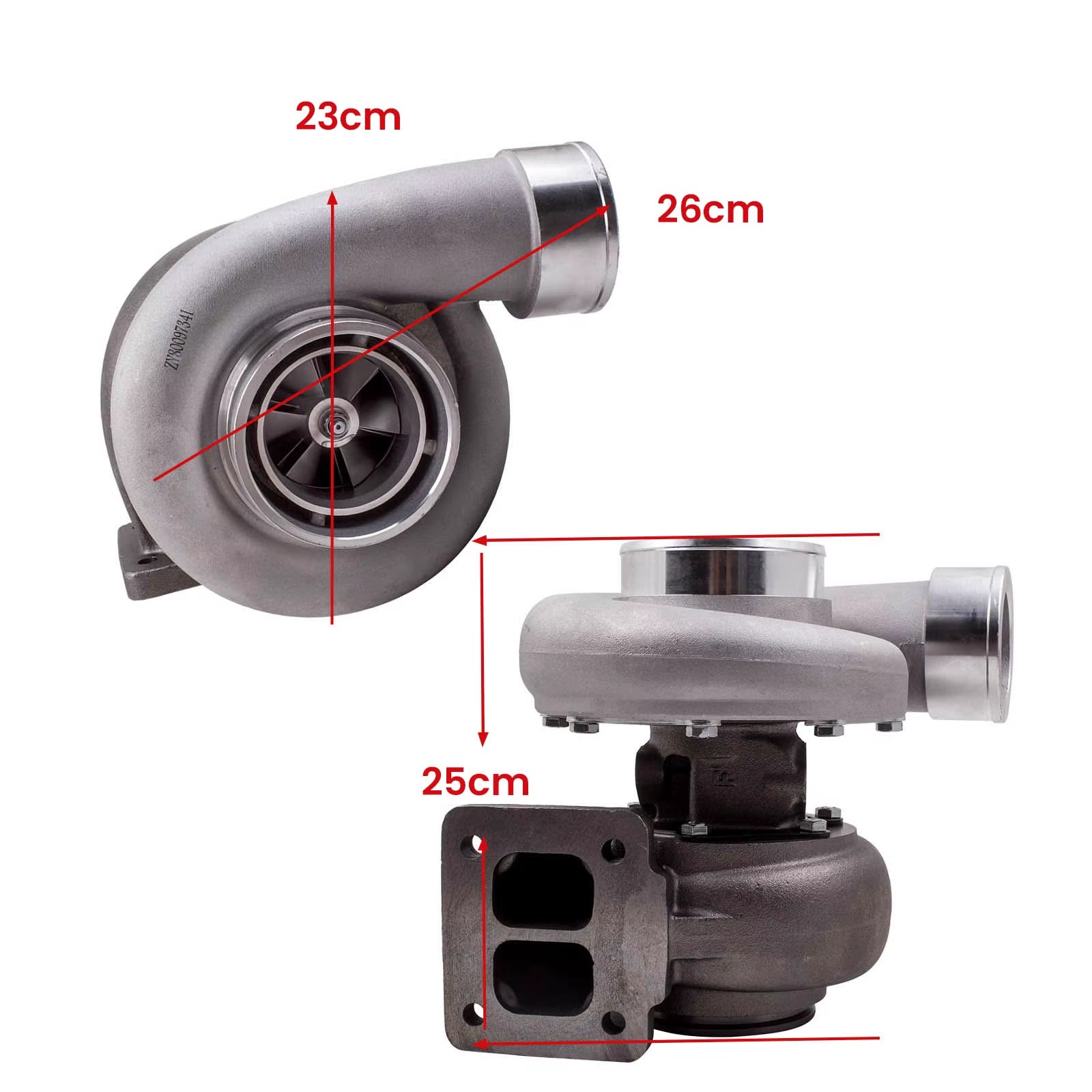 GT45 T4 V-Band 1.05 A/R Upgrade Anti-Surge Turbo for 3-6L Huge 600+Hps Boost