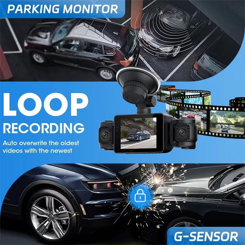 1080P Car DVR 4 Channel Dash Cam for Cars WIFI Video Recorder Night Vision Rear View Camera for Vehicle Remote Control