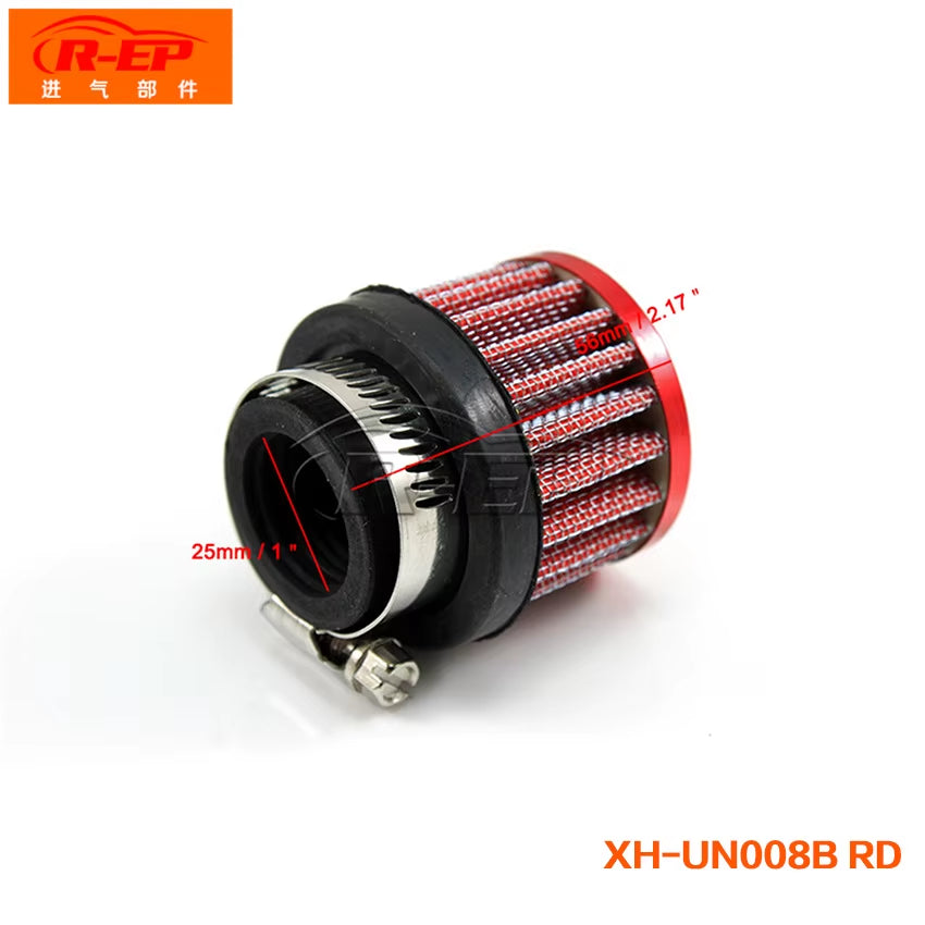 2018 New Universal Car round Conical Air Filters 25 MM Clip-On Auto Cold Air Mini Filters Air Intakes Parts Air Intakes Parts