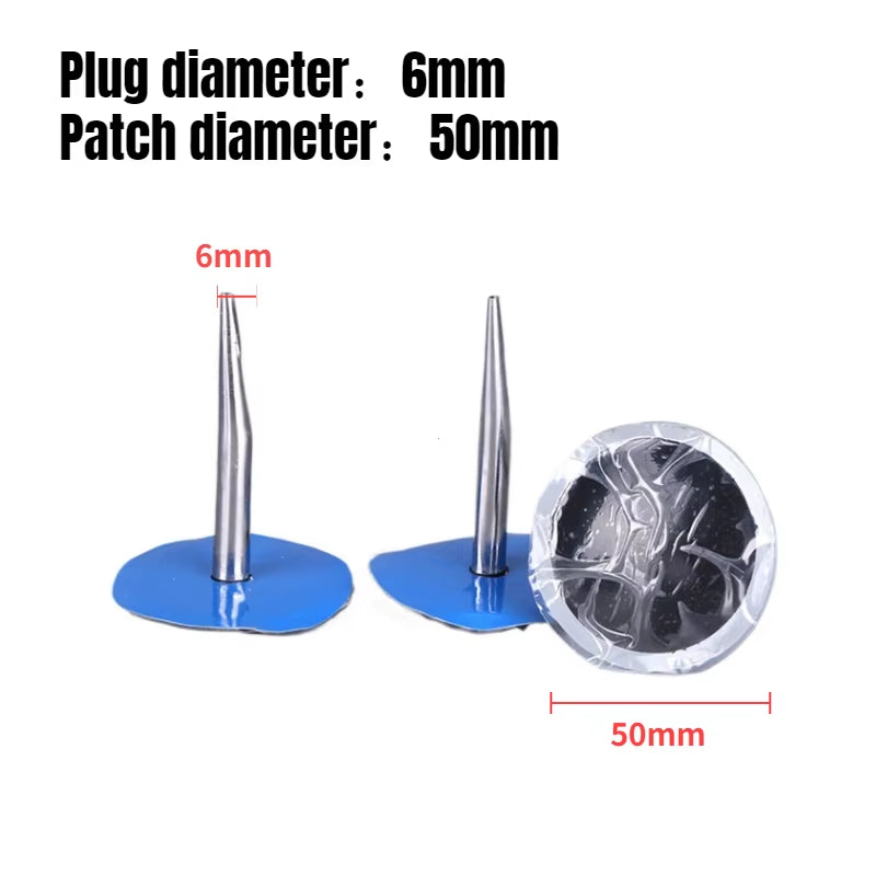 24Pcs Universal Car Vehicle Tubeless Tyre Puncture Repair Kit Wired Mushroom Plug Motorcycle Patch Vacuum Tire Plug Patch Gum