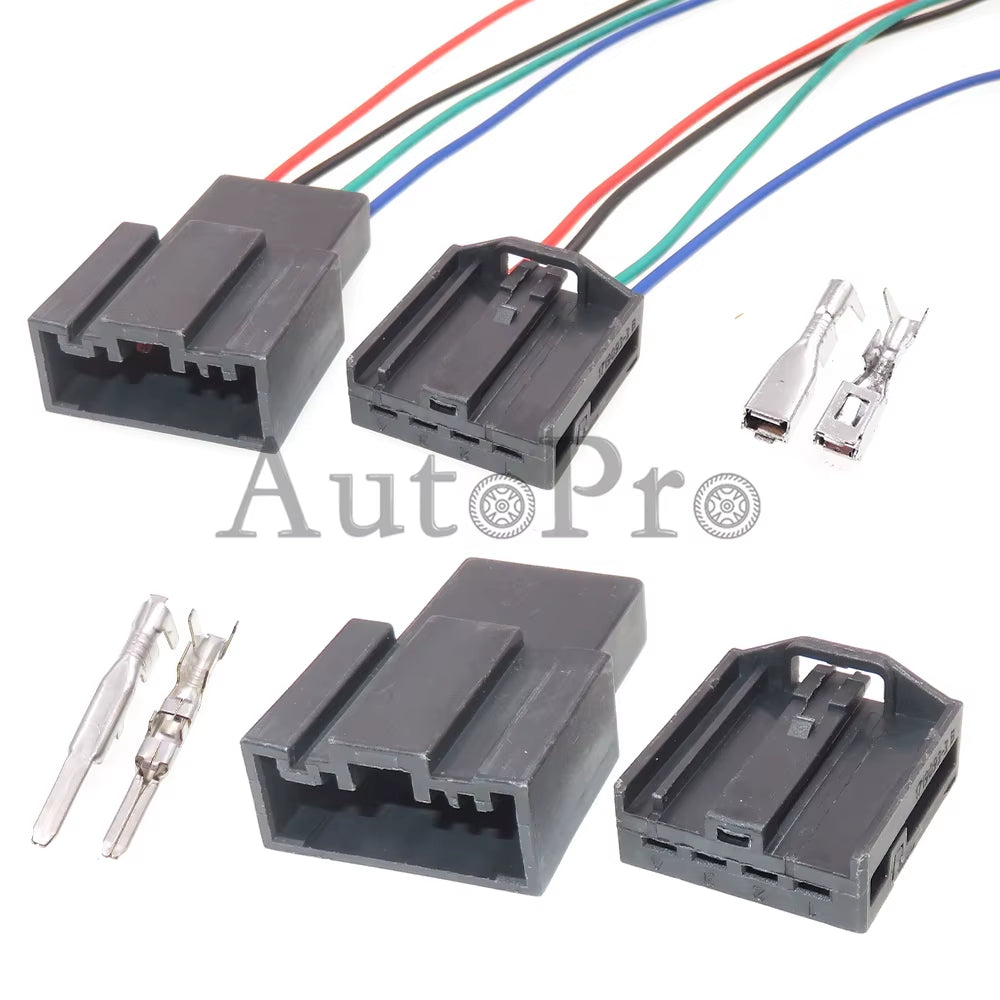 1 Set 4 Hole 1719093-1 1719093-3B AC Assembly Car Plastic Housing Unsealed Connectors Auto WOOFER Wiring Harness Socket for BWM
