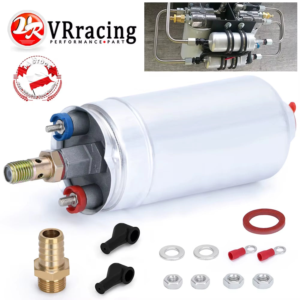 VR - TOP QUALITY External Fuel Pump 044 OEM:0580 254 044 Poulor 300Lph Come with  Pack VR-FPB044