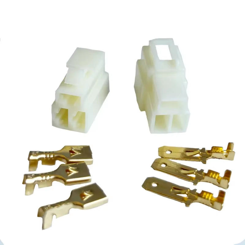 5Sets 6.3Mm 2 /3/4/6/8/9P Pin Way Electrical Automotive Wire Connector Kits Male Female Socket Plug Terminal for Motorcycle Car
