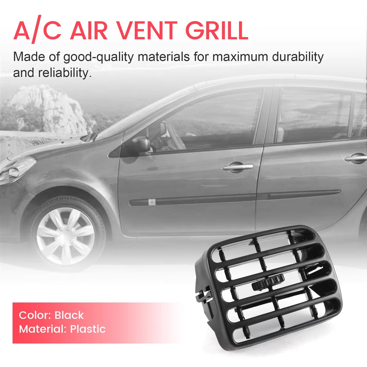 1Pair Car Center Console Air Vent for Renault Clio II 1998-2001/THALIA I 2001-2006 Air Jet Intake Grille 7702258375